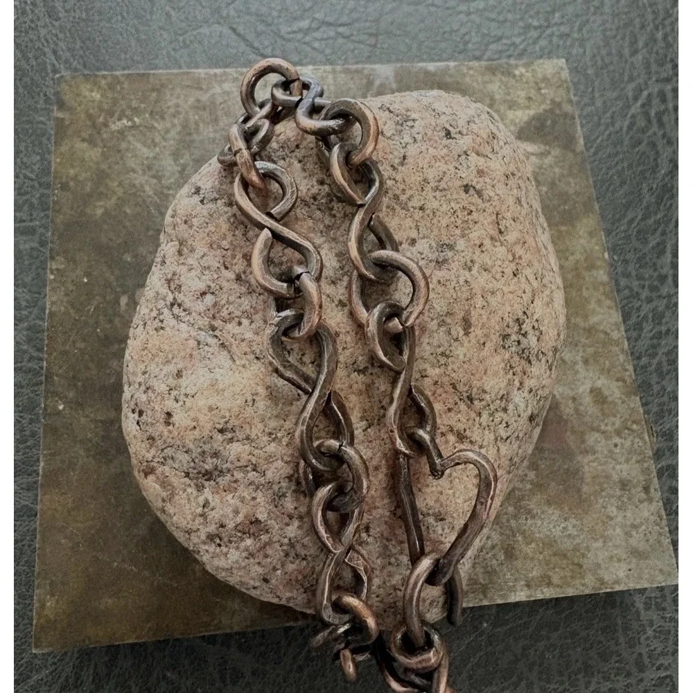 Pure Copper Handmade Infinity Chain Bracelet, Arthritis Therapy